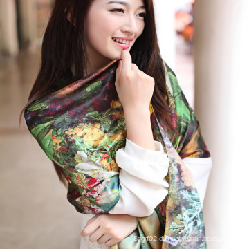 Digitaler bedruckter Silk Shawl (12-BR110303-1)